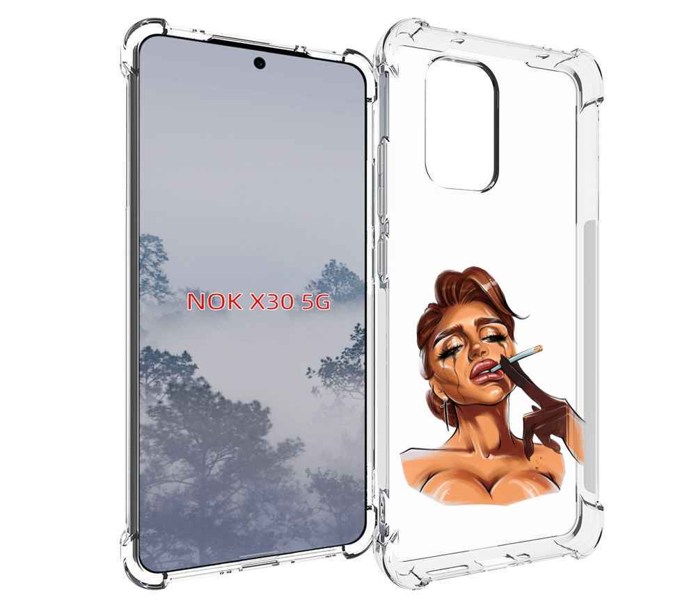 

Чехол MyPads плачущая-девушка-с-сигаретой женский для Nokia X30 5G, Tocco
