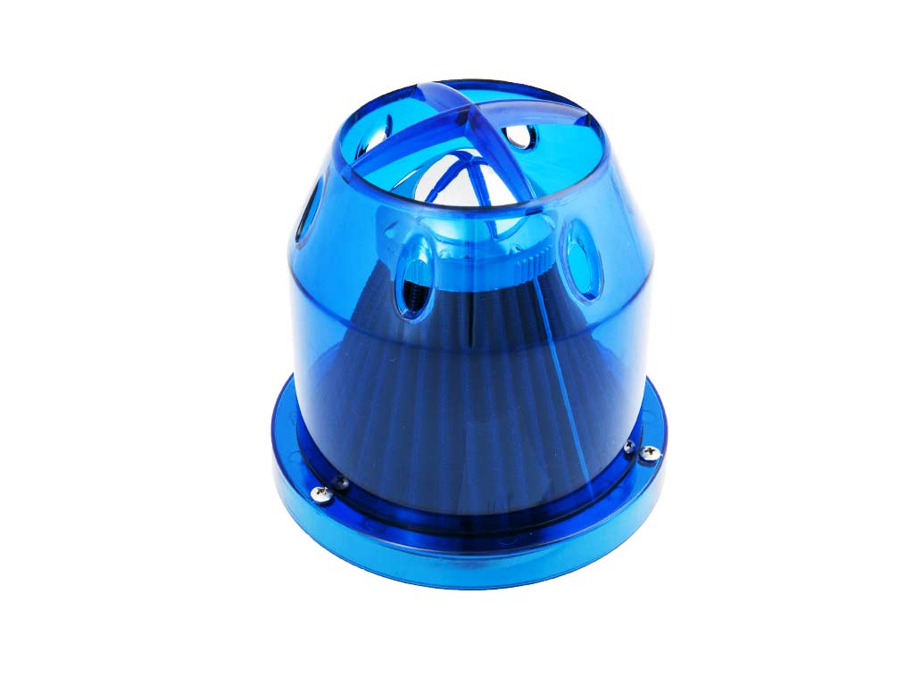Фильтр воздушный нулевого сопротивления AERO, цвет синий полупрозрачный, входной D=70мм