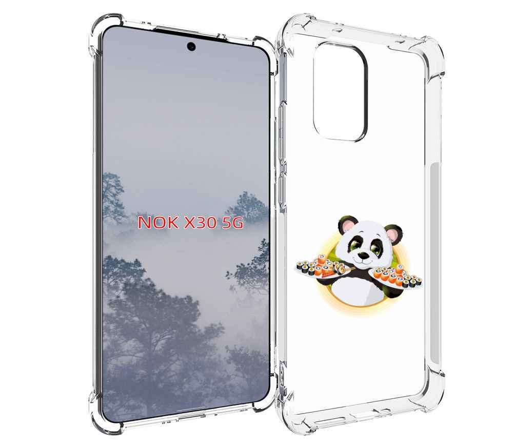 

Чехол MyPads панда-с-суши для Nokia X30 5G, Tocco