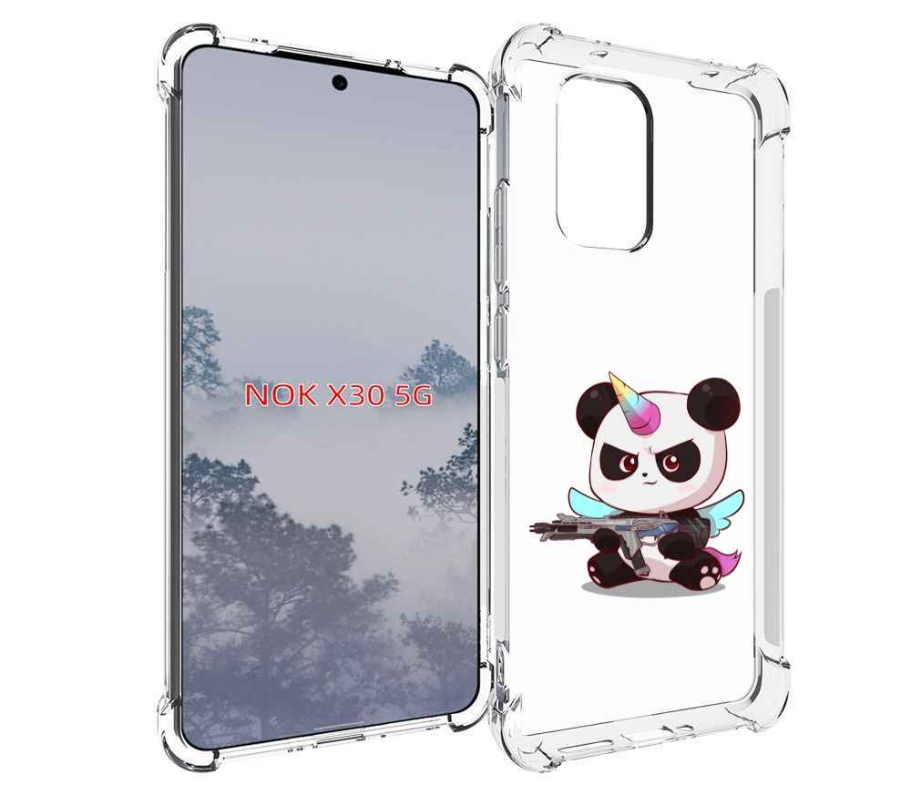 

Чехол MyPads панда-единорог детский для Nokia X30 5G, Tocco