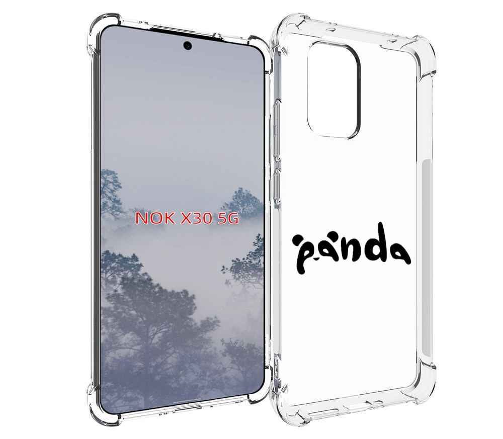 

Чехол MyPads панда надпись для Nokia X30 5G, Tocco