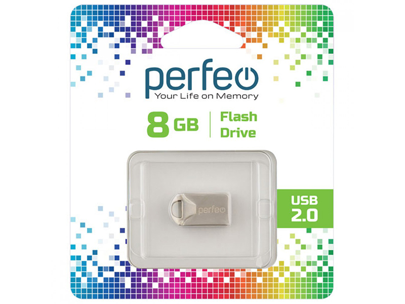 

Флешка Perfeo M 10 8ГБ Silver (PF-M10MS008), M 10