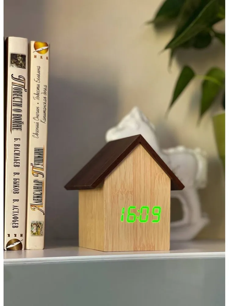 

Настольные часы Электронные "Домик", бежевый, 148751058