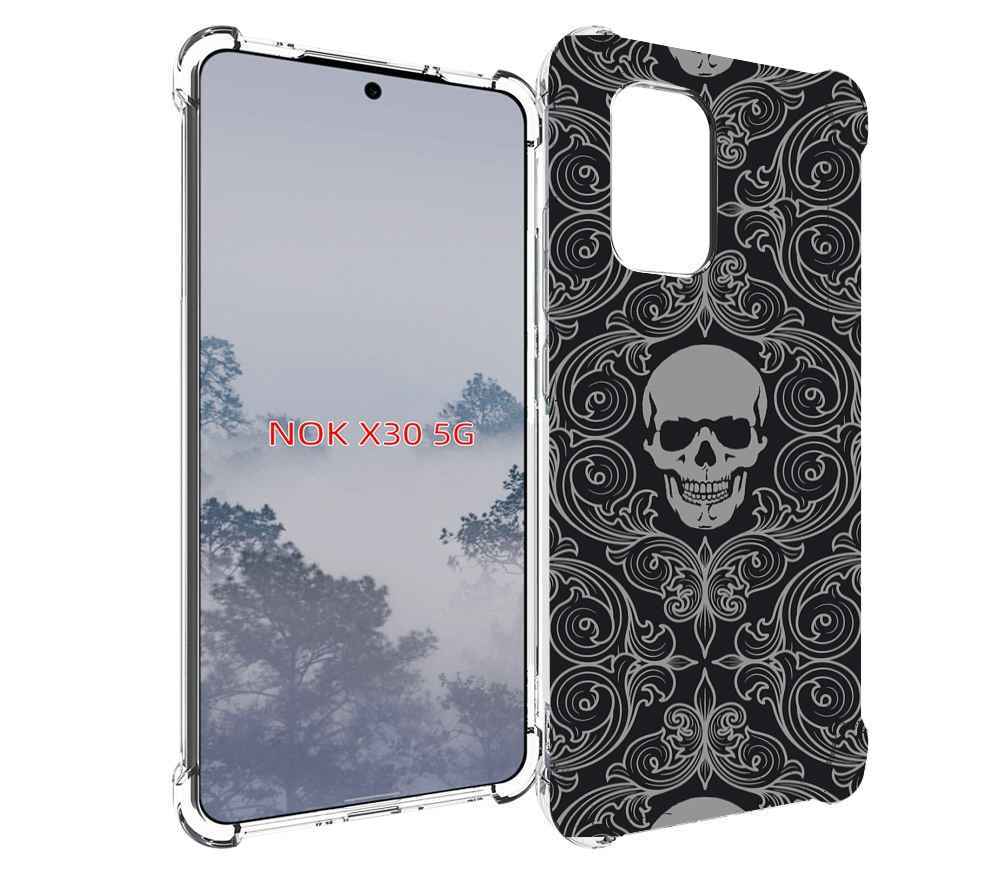 

Чехол MyPads орнамент-черепов для Nokia X30 5G, Tocco