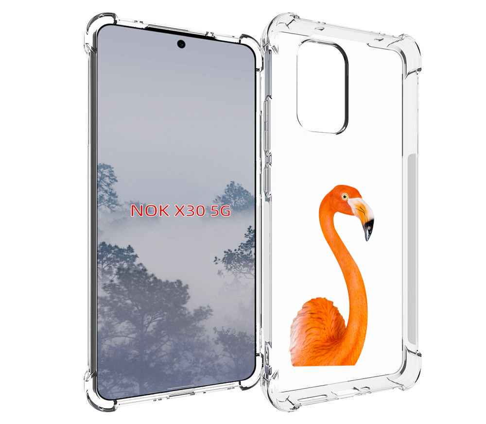 

Чехол MyPads оранжевый-фламинго для Nokia X30 5G, Tocco