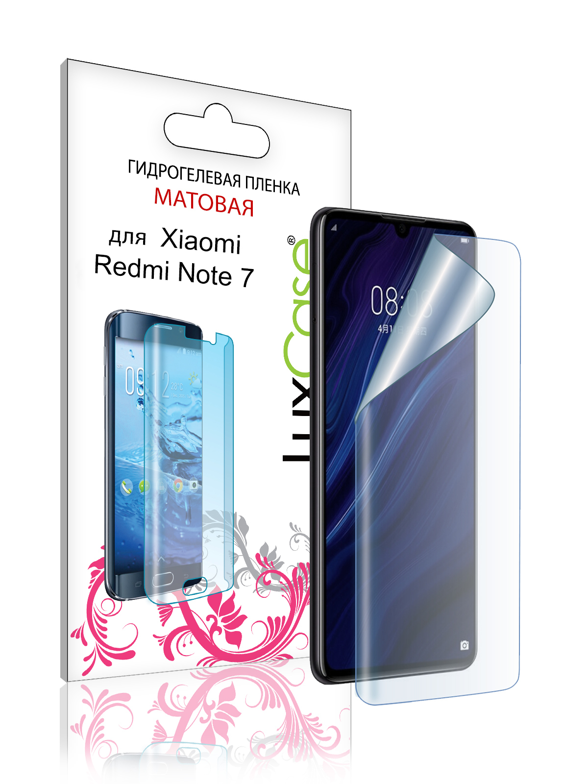 

Гидрогелевая пленка LuxCase для Xiaomi Redmi Note 7, Матовая, 0,14 мм, Front