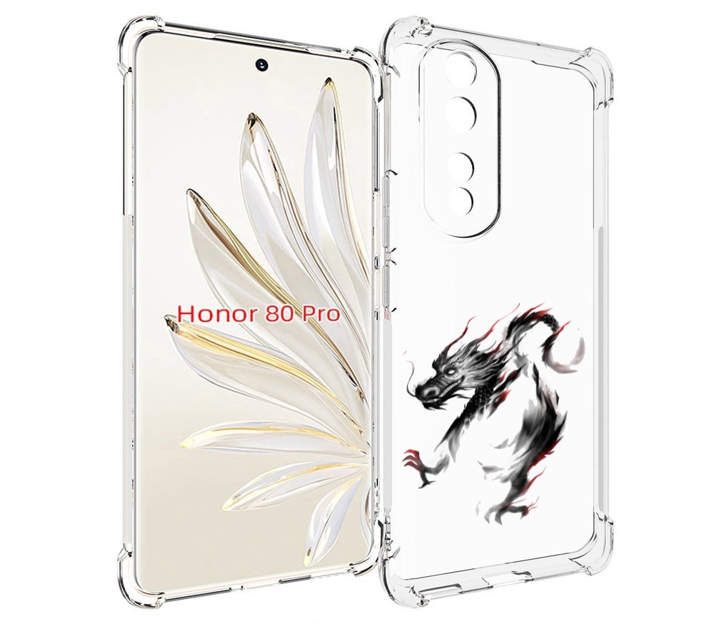 

Чехол MyPads черный дракон для Honor 80 Pro, Прозрачный, Tocco
