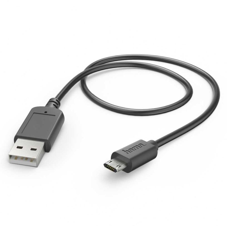 фото Кабель hama microusb (m), usb 2.0 (m), 1.4м, mfi, черный [00173675]