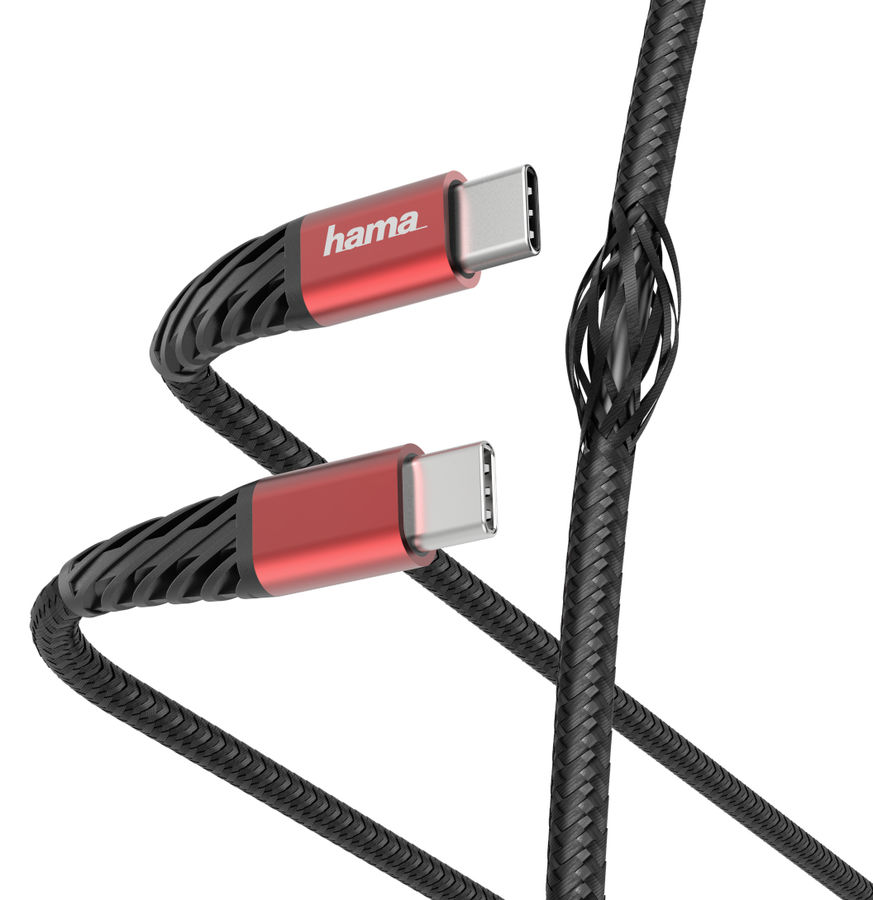 Кабель HAMA Stand, USB Type-C (m), USB Type-C (m), 1.5м, MFI, черный [00187219]