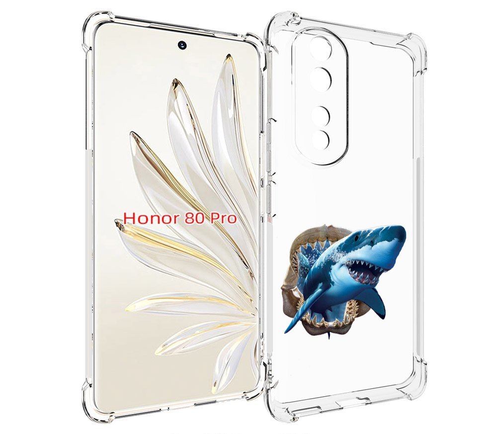 

Чехол MyPads челюсти для Honor 80 Pro, Прозрачный, Tocco