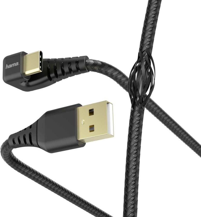 Кабель HAMA USB Type-C (m), USB 2.0 (m), 1.5м, MFI, черный [00187222]