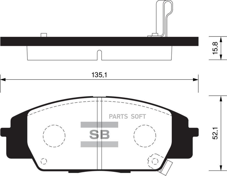 

Тормозные колодки Sangsin brake SP1434