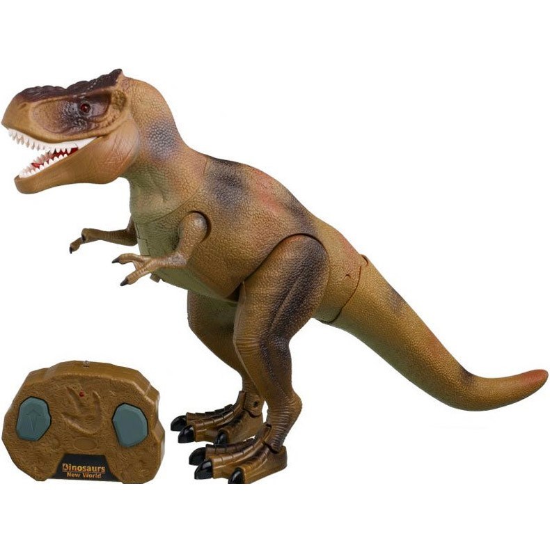 Радиоуправляемый динозавр T-Rex RuiCheng коричневый, звук, свет - RUI-9981-BROWN