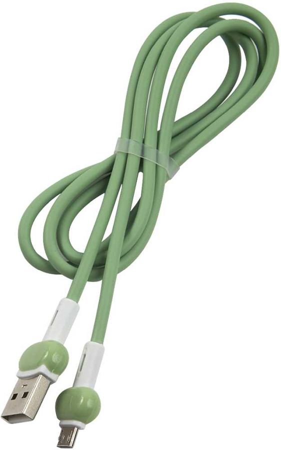 Кабель REDLINE Candy, micro USB B (m), USB A (m), 1м, зеленый [ут000021985]