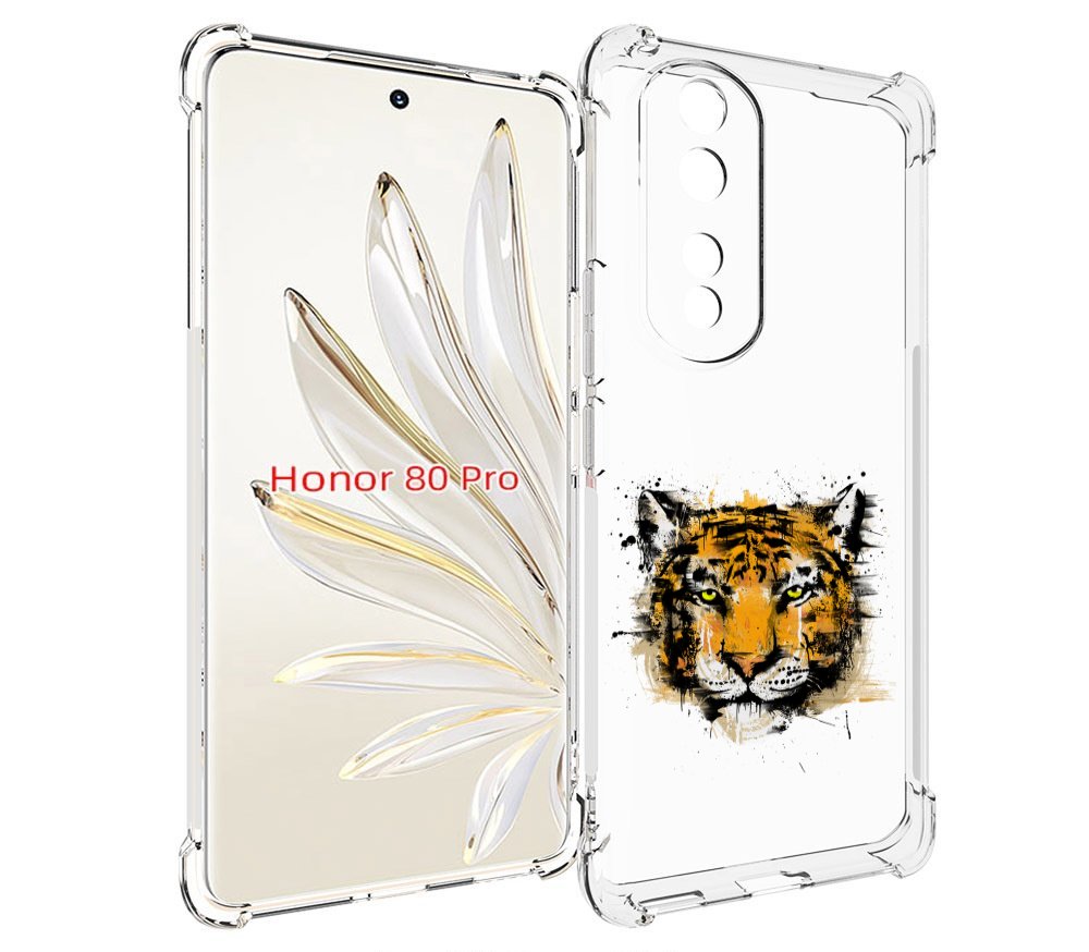 

Чехол MyPads тигруля для Honor 80 Pro, Прозрачный, Tocco