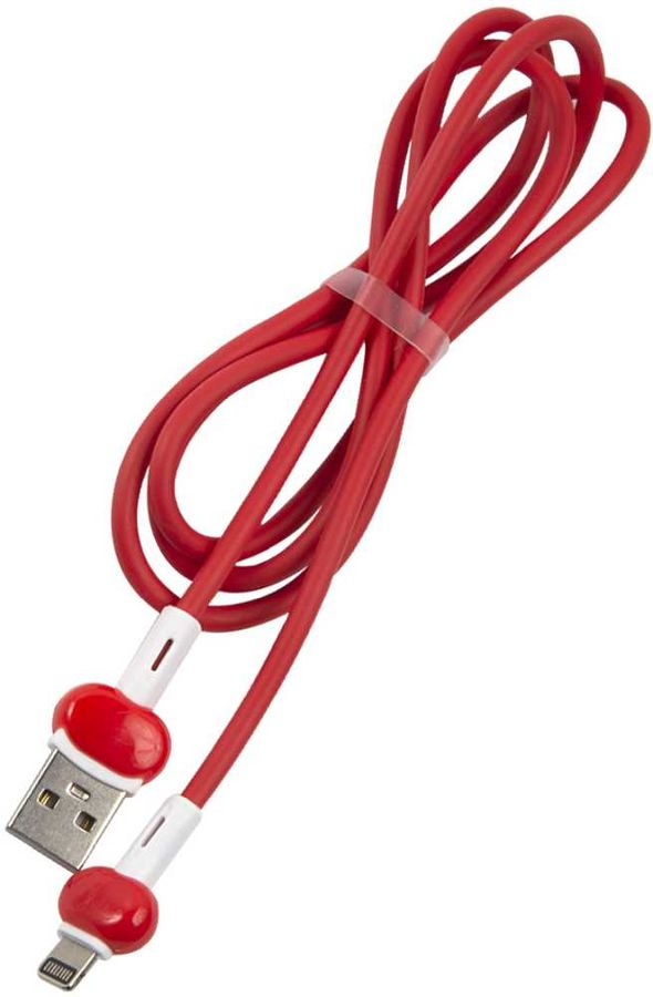 фото Кабель redline candy, lightning (m), usb a(m), 1м, красный [ут000021989] red line