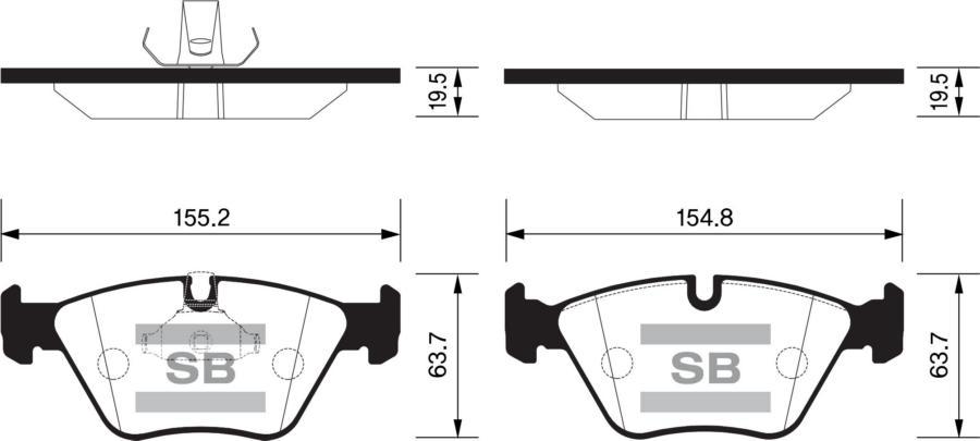 

Колодки Передние Bmw 5 E39 Sp2171 Sangsin brake арт. SP2171