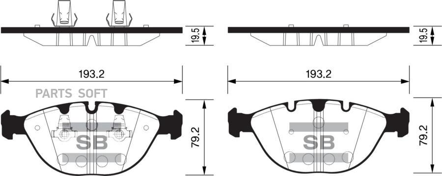 

Колодки Передние Bmw 5 E53 Sp2170 Sangsin brake арт. SP2170