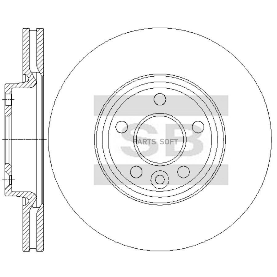 

Диск Тормозной Ford S-Max/Mondeo 07-/Volvo S60/S80/Xc70 06- D 16мм Передний Sangsin brake