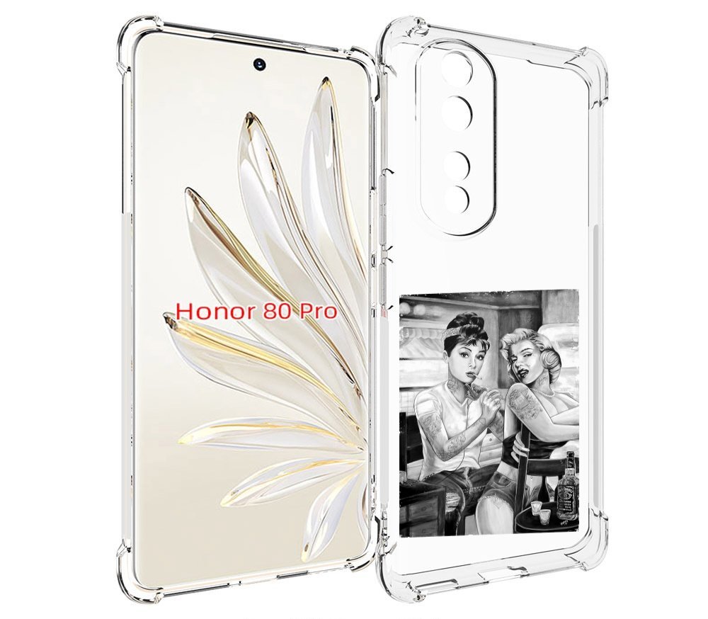 

Чехол MyPads тату мастер для Honor 80 Pro, Прозрачный, Tocco