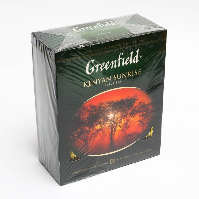 

Чай черный Greenfield kenyan sunrise, 100 пакетиков по 2 г