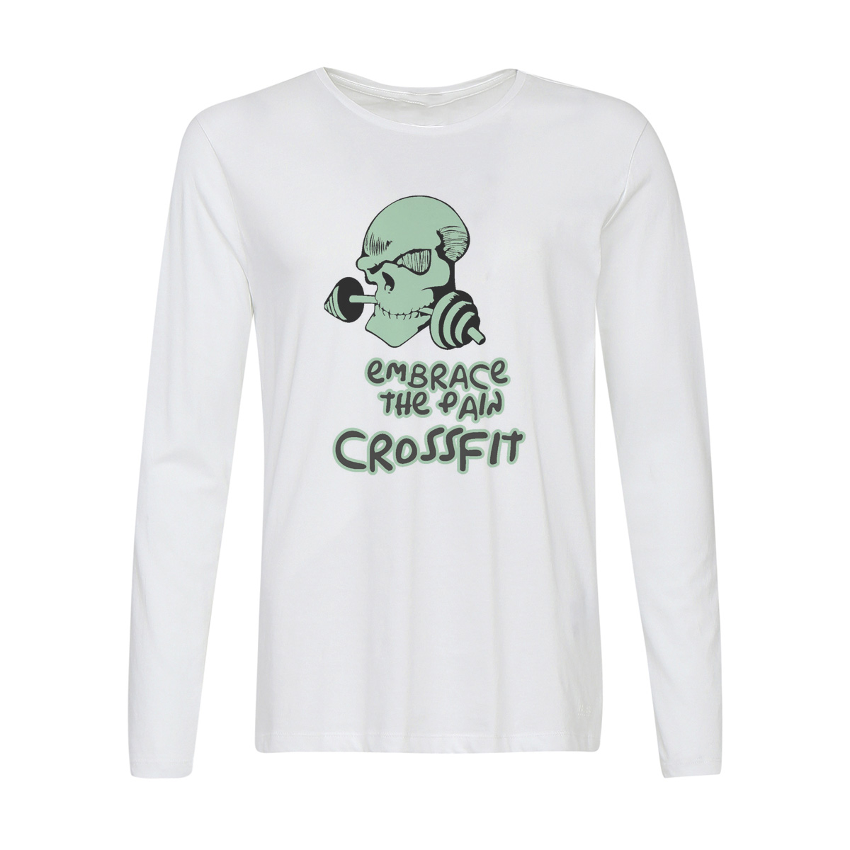

Лонгслив CoolPodarok Embrace the pain crossfit (кроссфит), Белый, w0113408