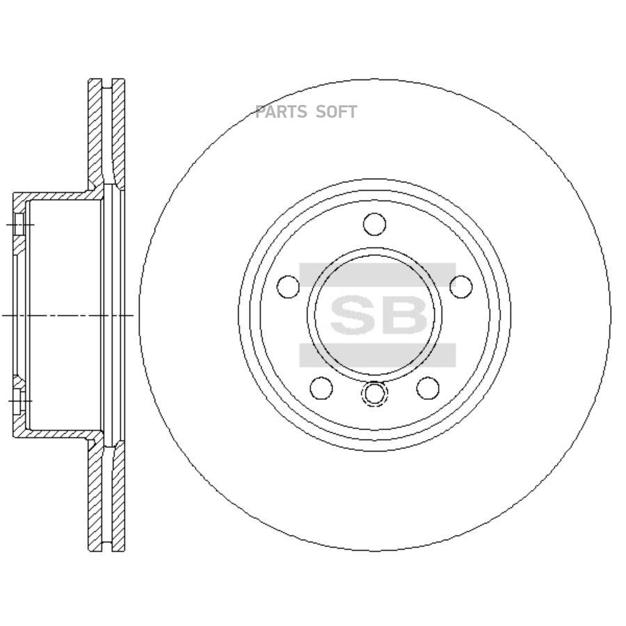 

SANGSIN BRAKE SD5208 Диск тормозной BMW 3 E90/91/92 2.0-2.5 05-/X1 E84 2.0 09- передний D