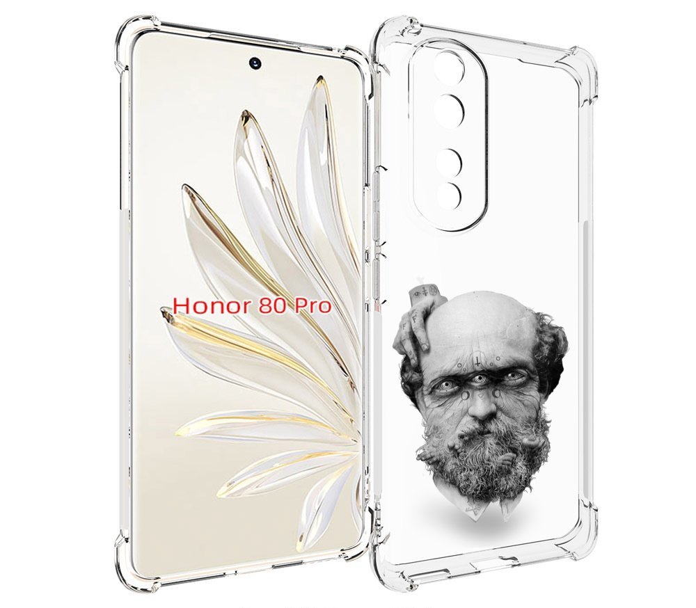 

Чехол MyPads страшный бородатый мужчина абстракция для Honor 80 Pro, Прозрачный, Tocco