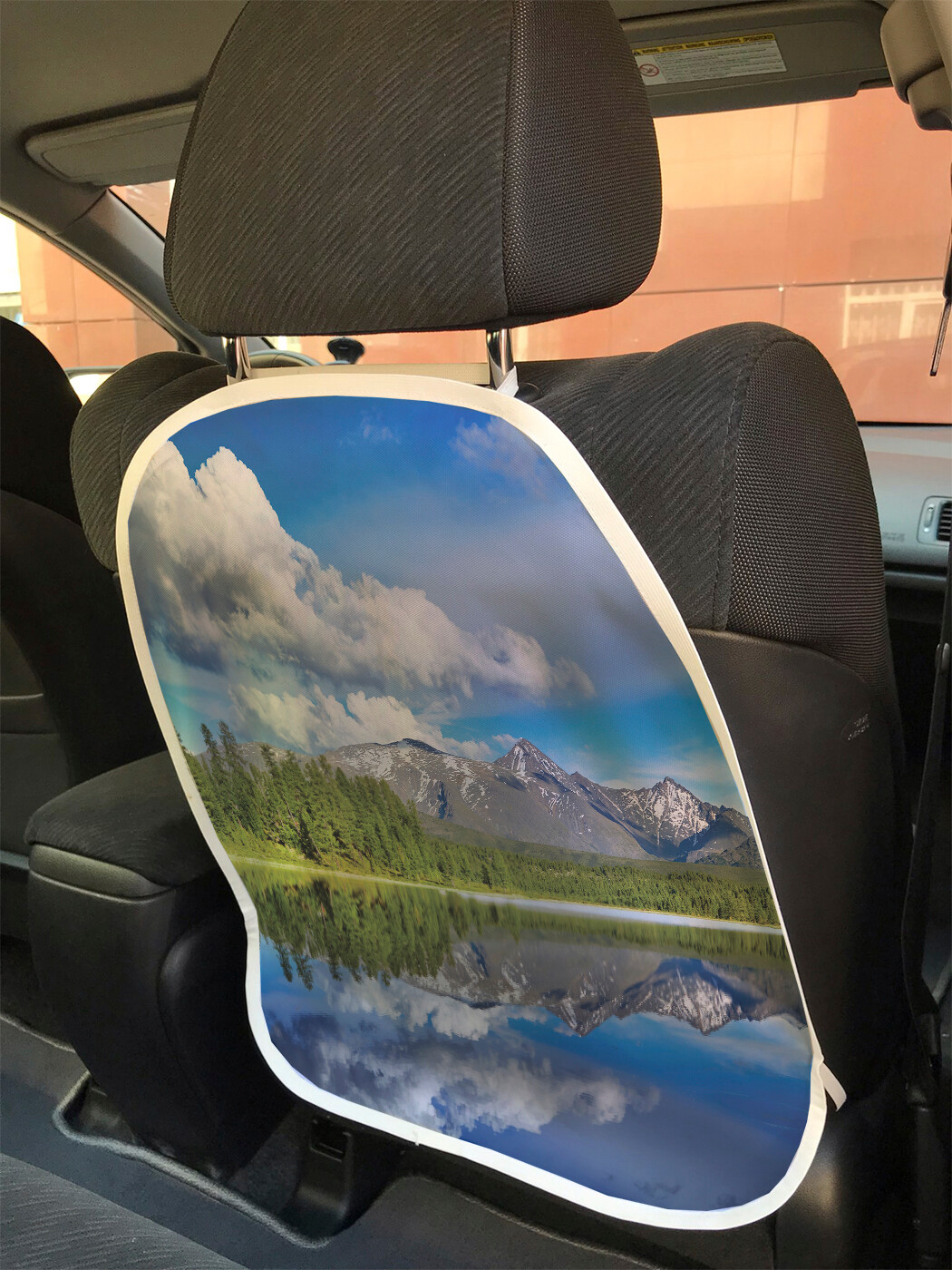 фото Накидка на спинку сиденья joyarty горное отражение у леса, 45х62