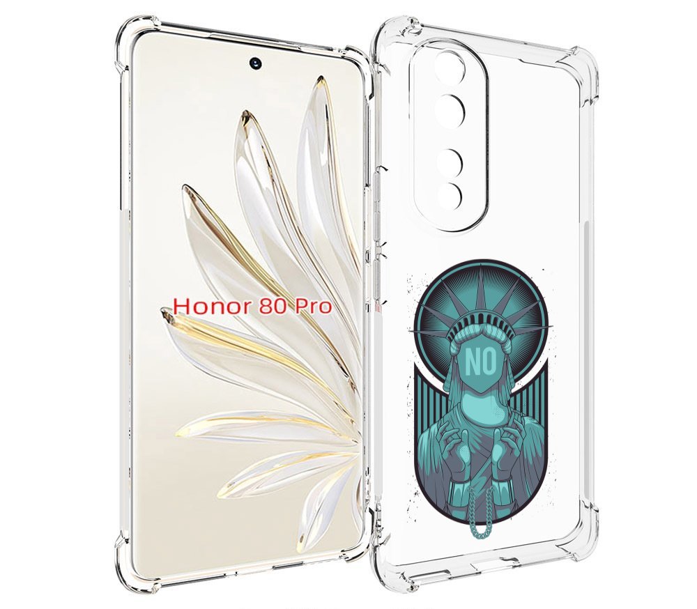 

Чехол MyPads статуя свободы зеленый для Honor 80 Pro, Прозрачный, Tocco