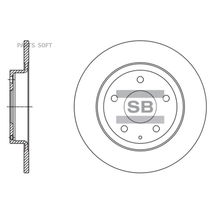 

Диск тормозной задний MAZDA 6 (GJ) 13- SD4423 Sangsin brake sd4423