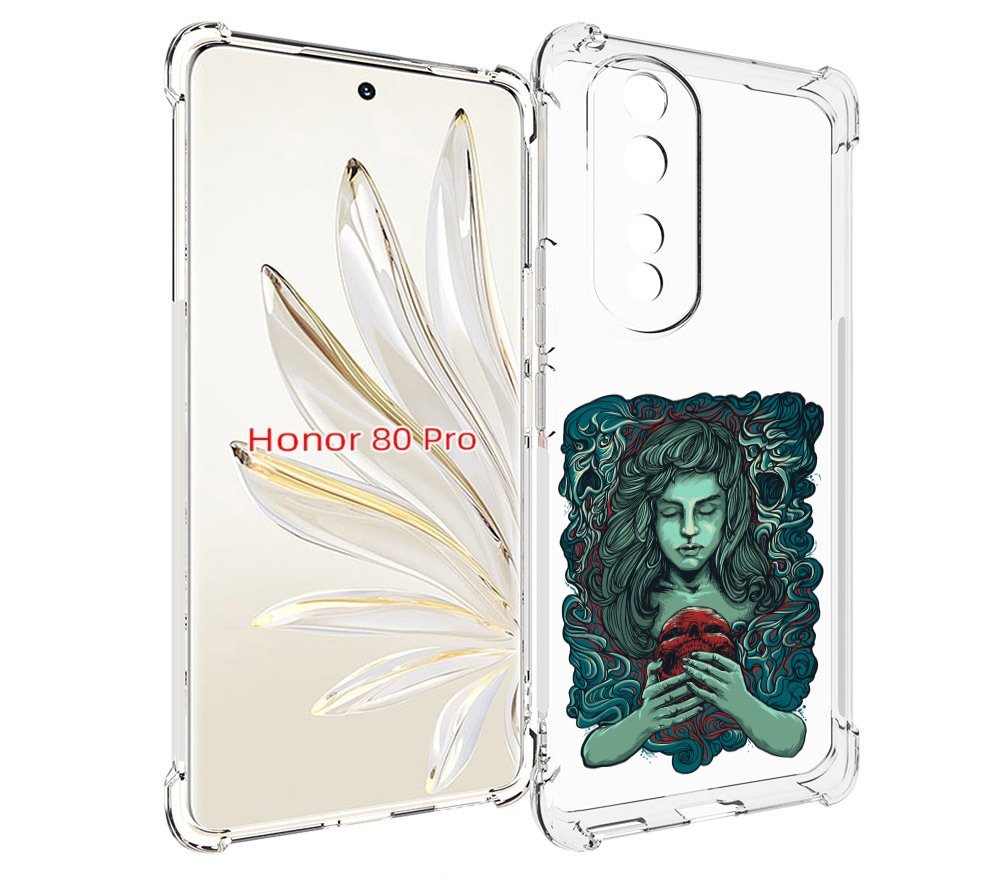 

Чехол MyPads спящая девушка для Honor 80 Pro, Прозрачный, Tocco