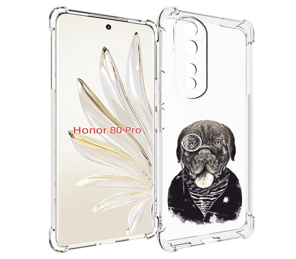 

Чехол MyPads солидный песик для Honor 80 Pro, Прозрачный, Tocco