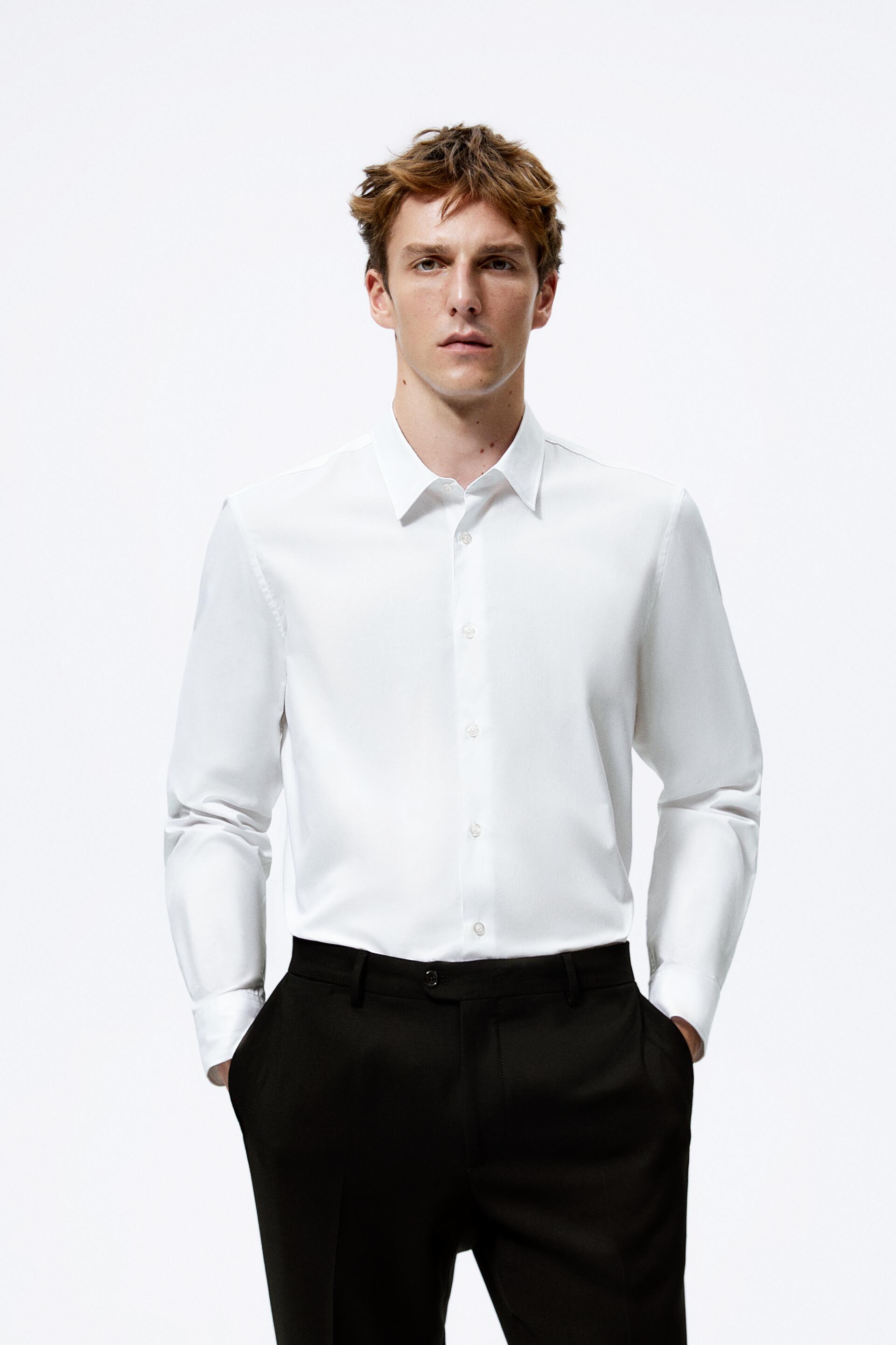 

Рубашка мужская ZARA 05593272 белая L (доставка из-за рубежа), 05593272