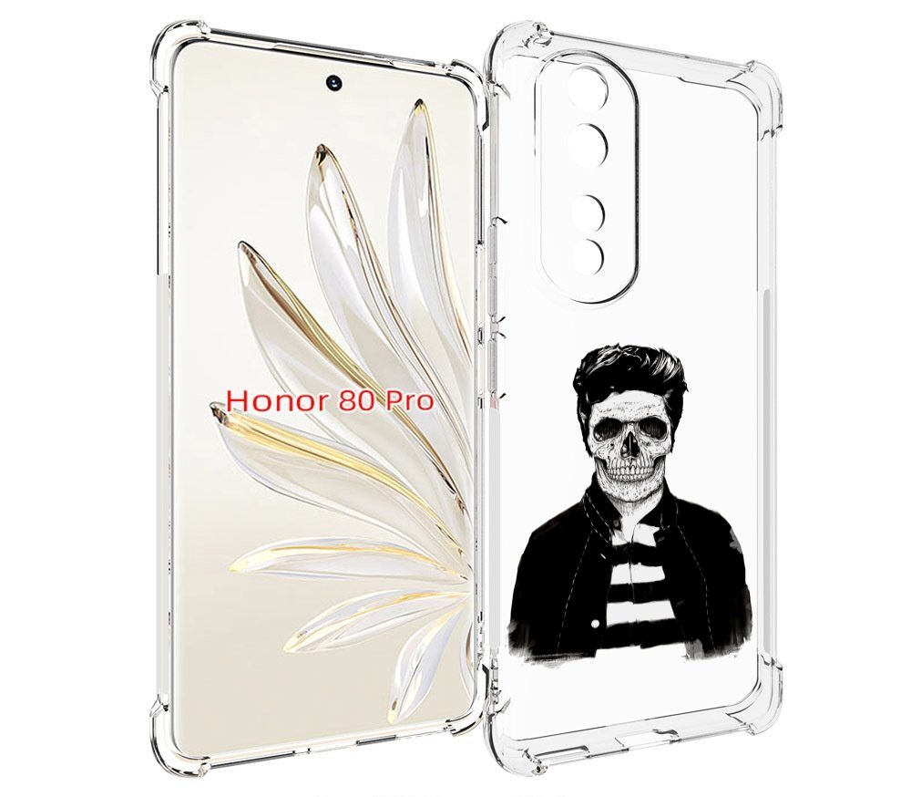 

Чехол MyPads скелет для Honor 80 Pro, Прозрачный, Tocco
