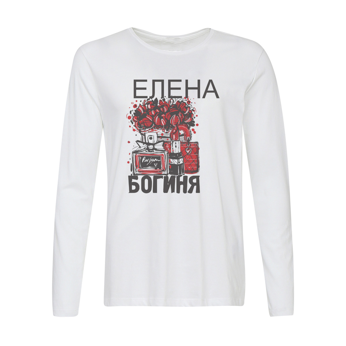 

Лонгслив CoolPodarok Богиня Елена, Белый, w0113376