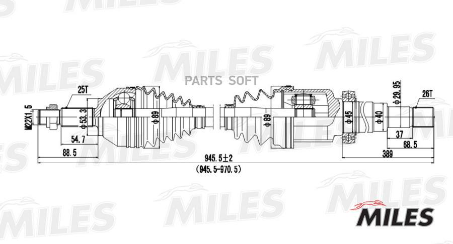 

Привод В Сборе Ford Focus 1.8-2.0 98-04 Прав. Miles GC02053