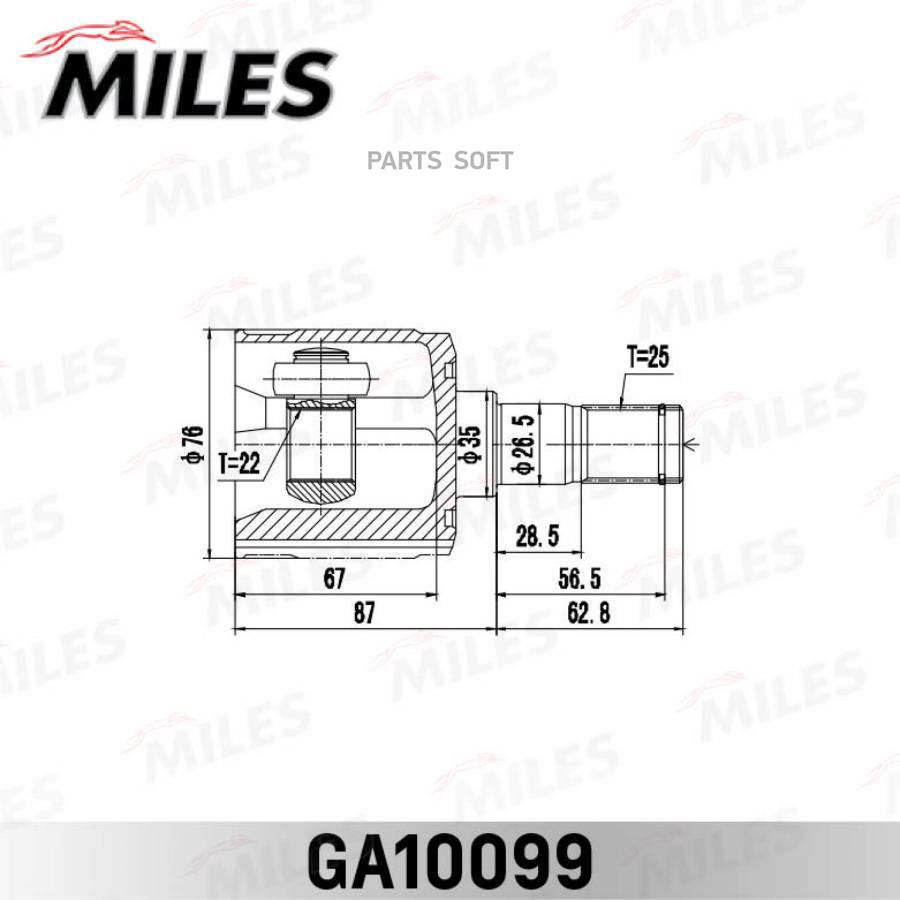 

MILES ШРУС HYUNDAI ACCENT 99- внутр.