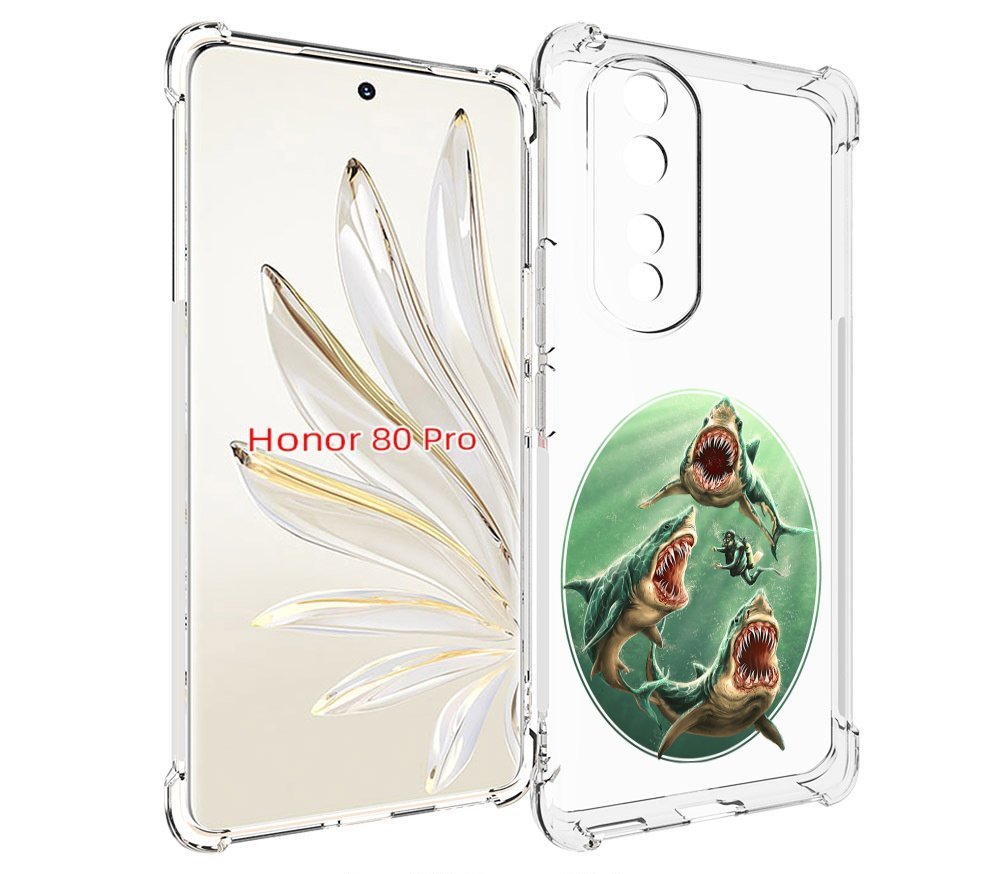 

Чехол MyPads синяя бездна для Honor 80 Pro, Прозрачный, Tocco
