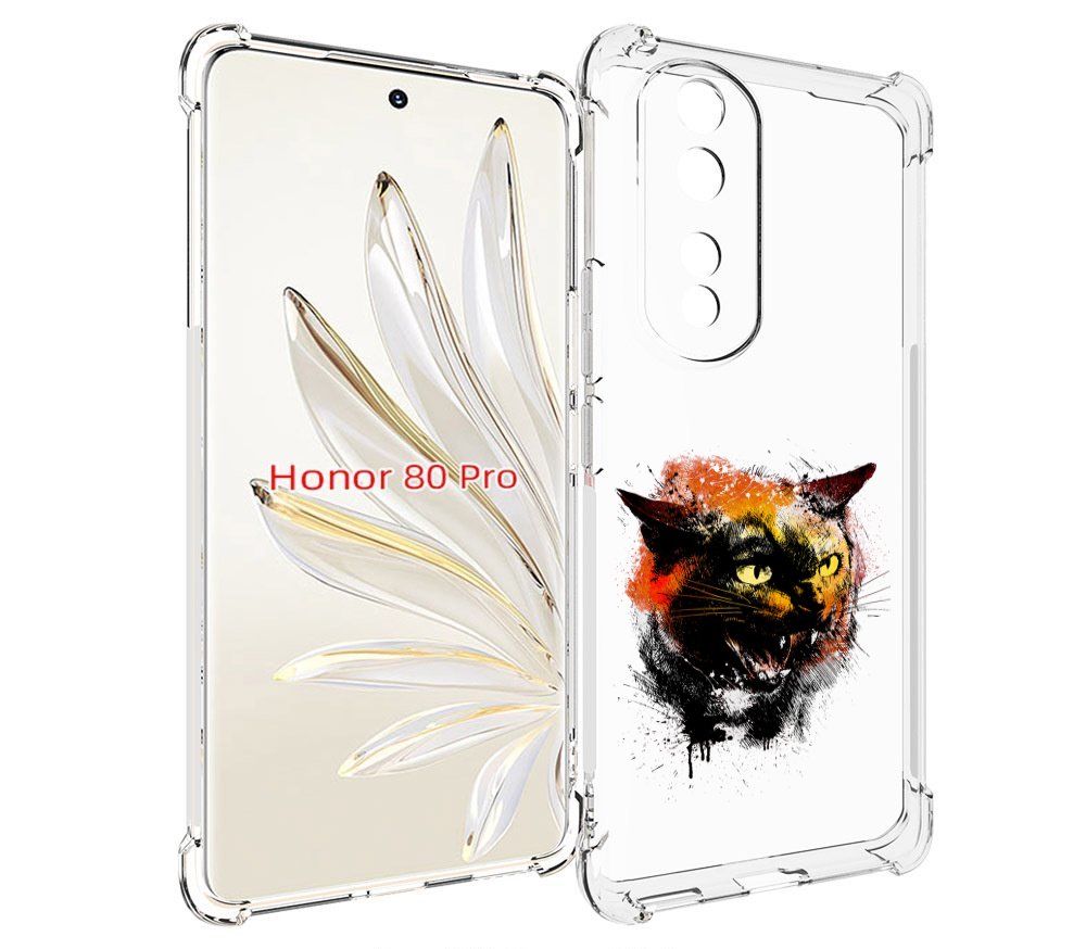 

Чехол MyPads сиамский кот для Honor 80 Pro, Прозрачный, Tocco