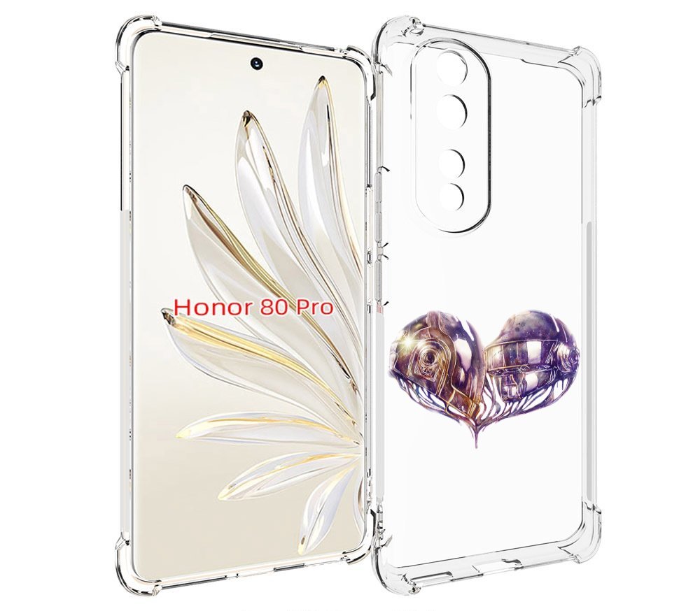 

Чехол MyPads сердце абстракция для Honor 80 Pro, Прозрачный, Tocco