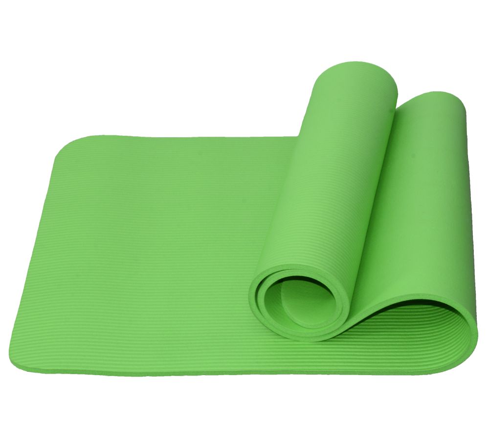 фото Коврик для йоги и фитнеса atemi, aym05gn, nbr, 183x61x1,0 см, зелёный