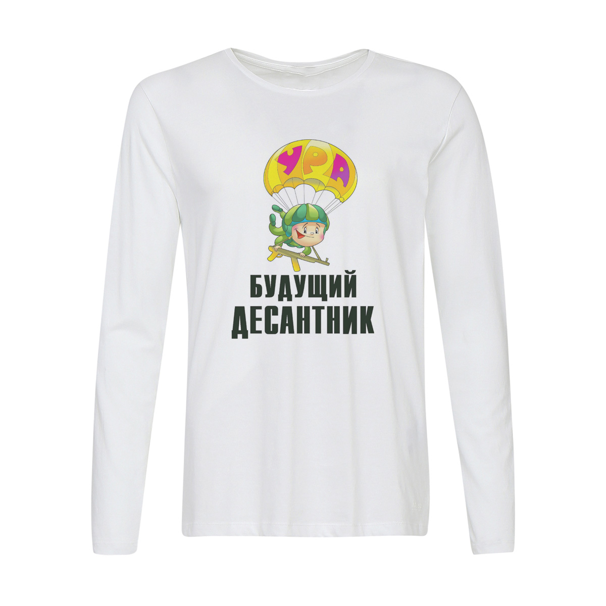 

Лонгслив CoolPodarok Будущий десантник, Белый, w0113337