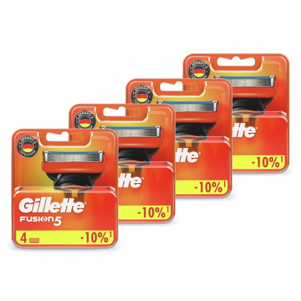 Сменные кассеты для бритья Gillette Fusion5 Power, 4+4+4+4, 16шт gillette сменные кассеты для бритья fusion proglide power