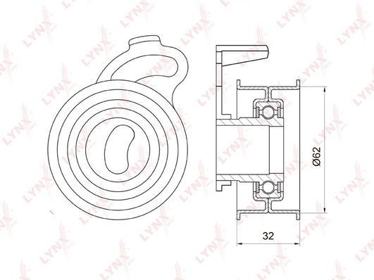 

LYNXAUTO PB1063 Ролик натяжной ремня ГРМ