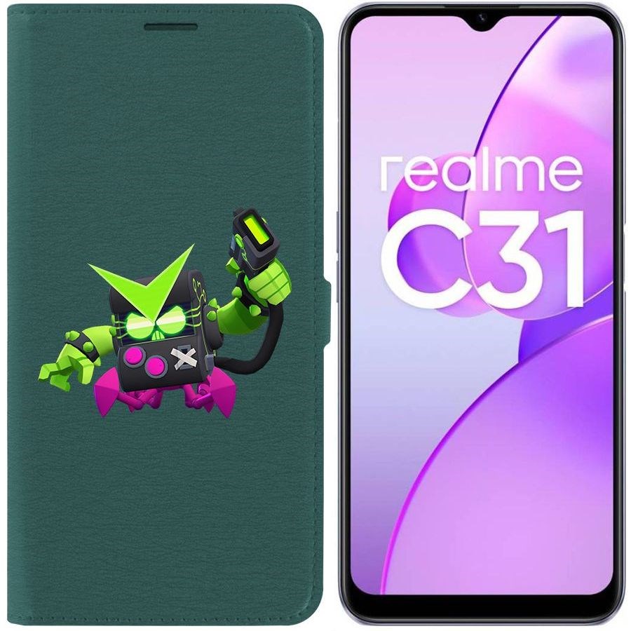 

Чехол-книжка Eco Book для Realme C31 Brawl Stars-Вирус 8-Бит