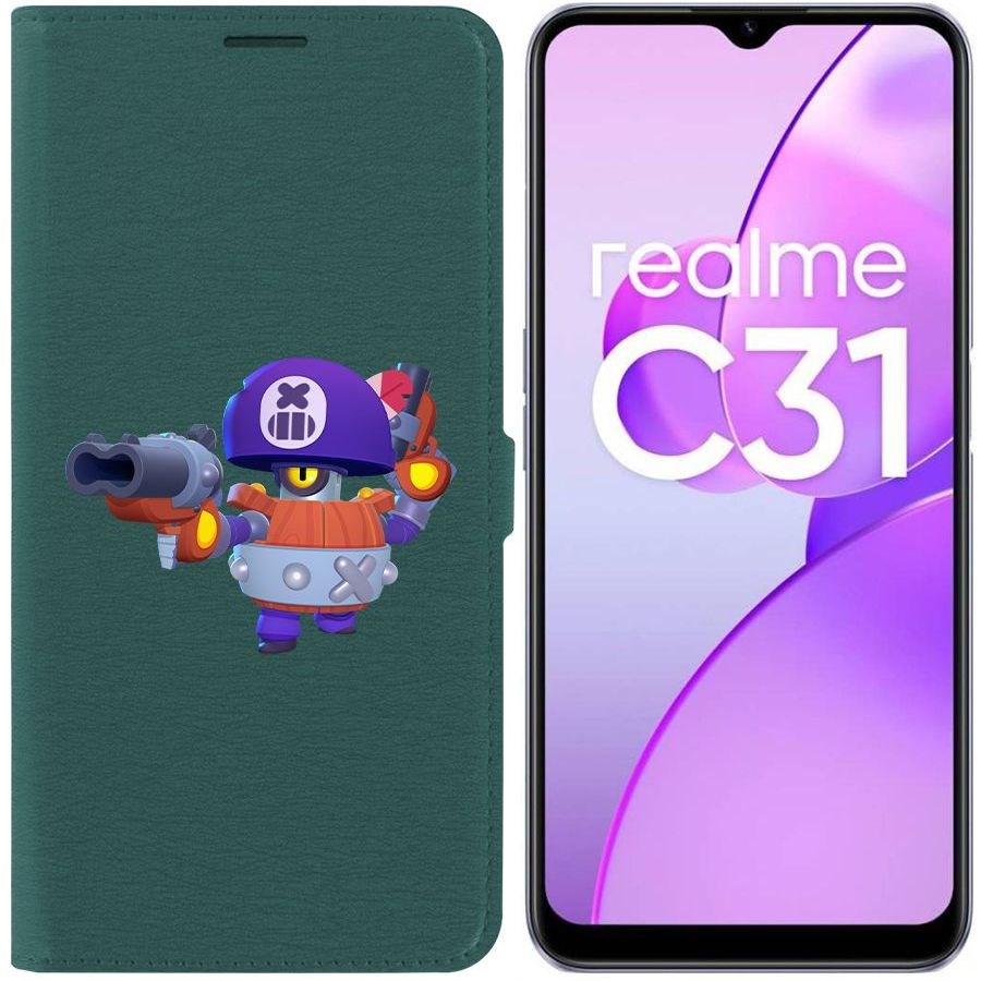

Чехол-книжка Eco Book для Realme C31 Brawl Stars-Дэррил