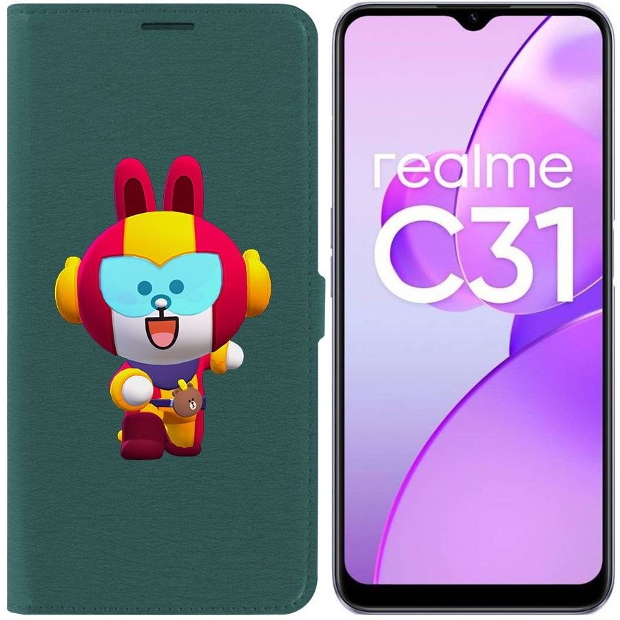 

Чехол-книжка Eco Book для Realme C31 Brawl Stars-Кони Макс