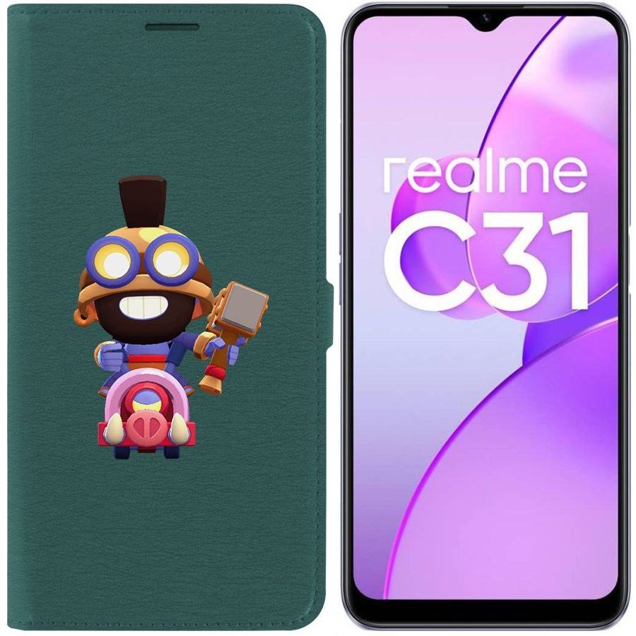 

Чехол-книжка Eco Book для Realme C31 Brawl Stars-Карл Всадник на кабане