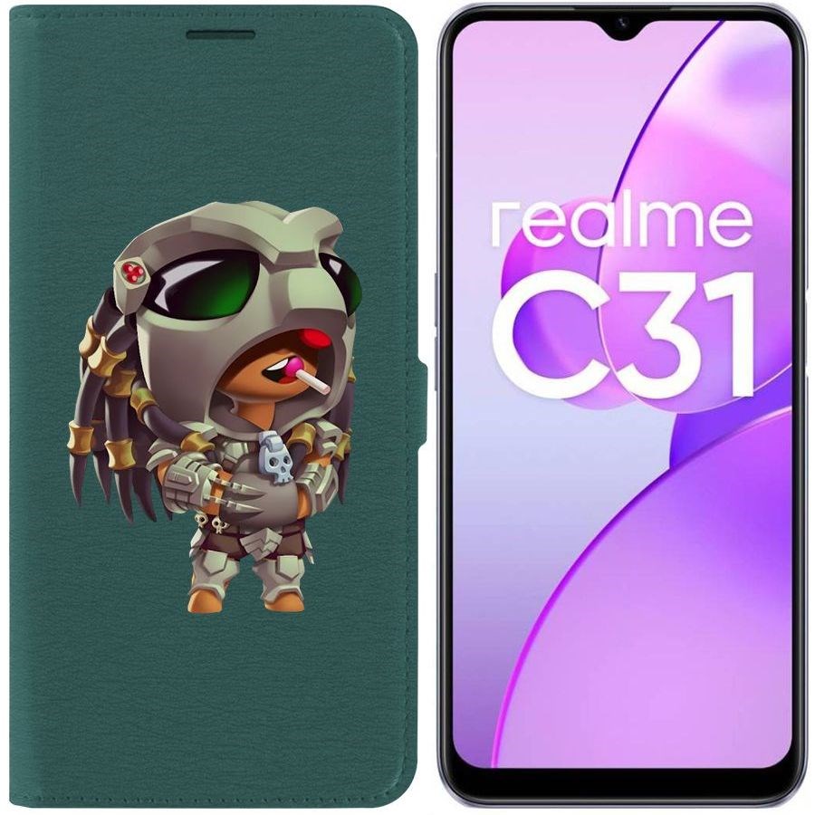 

Чехол-книжка Eco Book для Realme C31 Brawl Stars-Леон Хищник